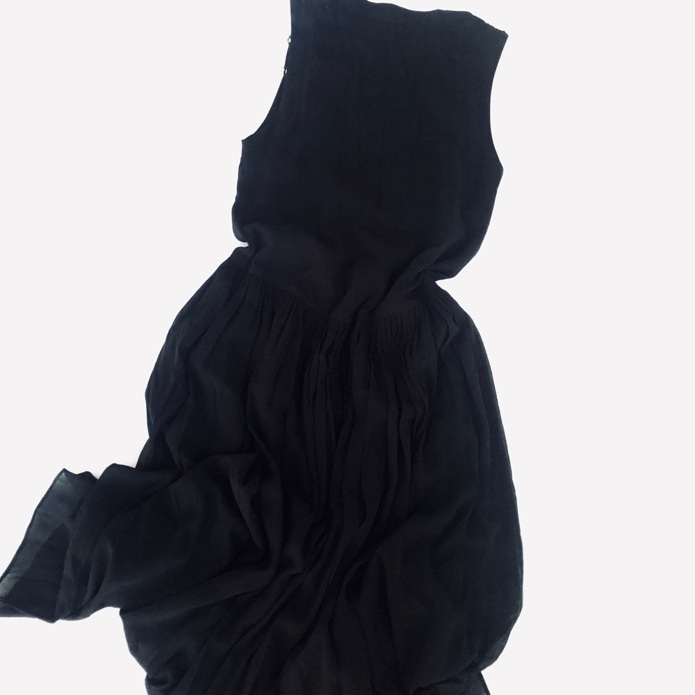 THEORY BLACK MIDI SLEEVELESS DRESS - Picture 9 of 12